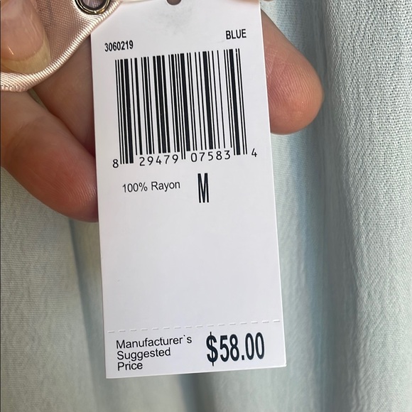 NWT Philosophy Light Blue Off The Shoulder Women's Top - Picture 7 of 7